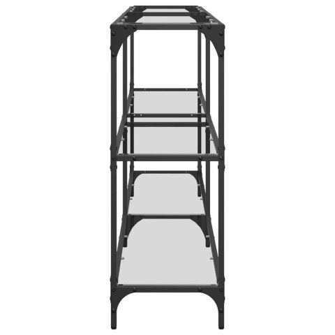  Stolik konsolowy z przezroczystym, szklanym blatem, 158,5x30x81