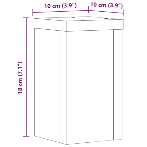  Podstawki pod doniczki, 2 szt., czarne, 10x10x18 cm