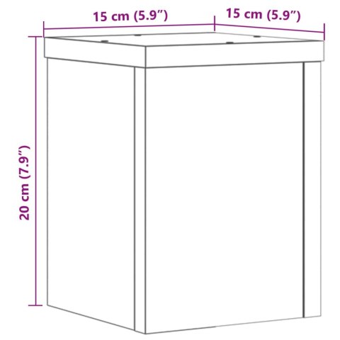  Podstawki pod doniczki, 2 szt., czarne, 15x15x20 cm