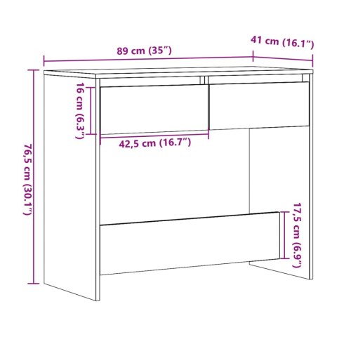  Stolik konsolowy, stare drewno, 89x41x76,5 cm