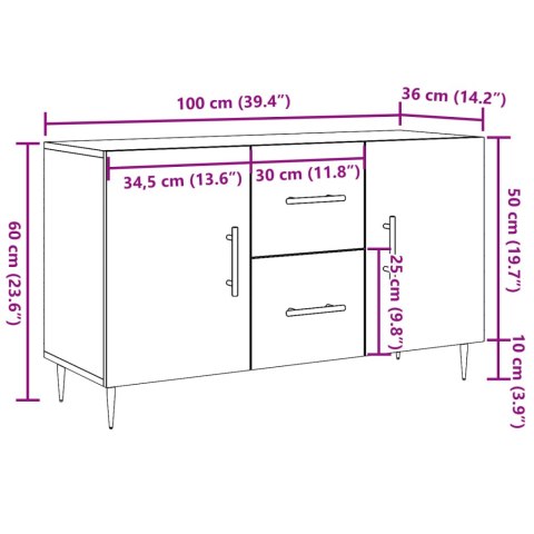  Komoda, stare drewno, 100x36x60 cm, materiał drewnopochodny