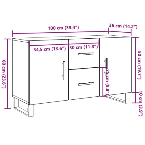  Komoda, stare drewno, 100x36x60 cm, materiał drewnopochodny