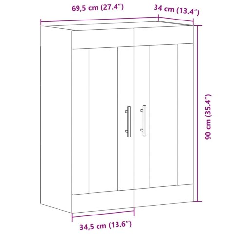  Szafka, stare drewno, 69,5x34x90 cm, materiał drewnopochodny