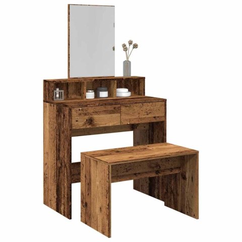  Taboret toaletowy Stare drewno 70x35x45 cm Drewno klejone