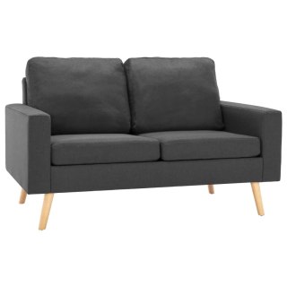  2-osobowa sofa, ciemnoszara, tapicerowana tkaniną