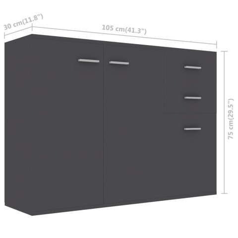  Szafka, szara, 105x30x75 cm, materiał drewnopochodny