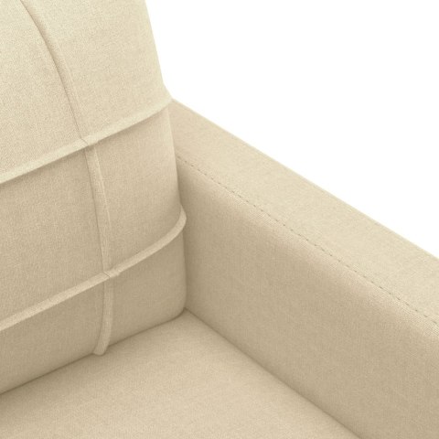  3-osobowa sofa, kremowa, 180 cm, tapicerowana tkaniną