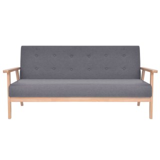  3 osobowa sofa tapicerowana, ciemnoszara