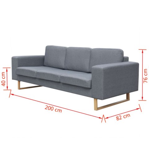  Sofa 3-os. jasnoszara