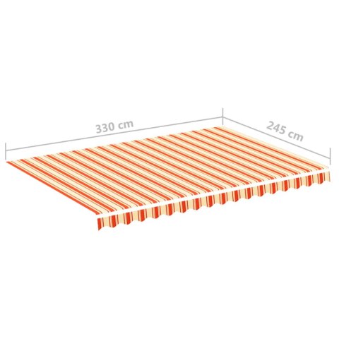  Zapasowa tkanina na markizę, żółto-pomarańczowa, 3,5x2,5 m