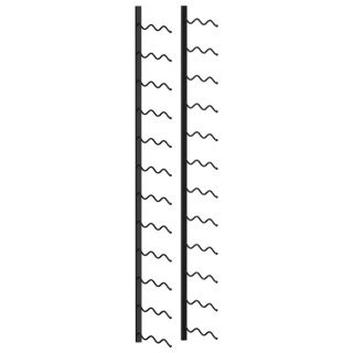  Ścienny stojak na 24 butelki wina, czarny, żelazny