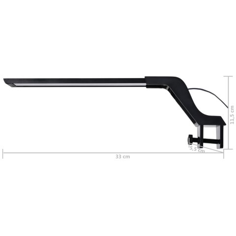  Lampa LED do akwarium, z zaciskiem, 35-55 cm, niebiesko-biała