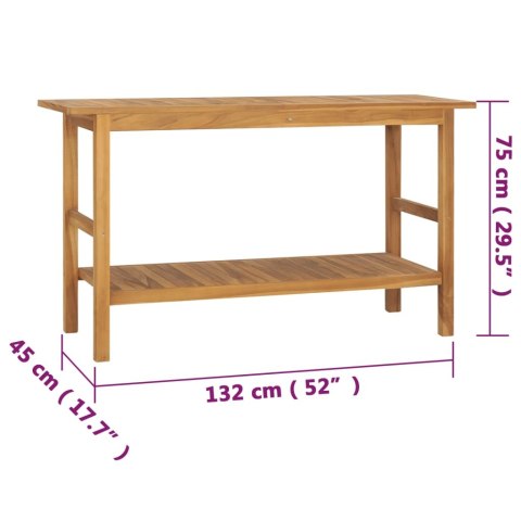  Szafka łazienkowa pod umywalkę, lite drewno tekowe, 132x45x75cm