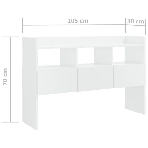  Szafka, biała z połyskiem, 105x30x70cm, materiał drewnopochodny