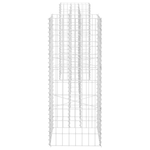  Donica gabionowa w kształcie H, drut stalowy, 260x40x100 cm