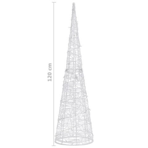  Stożek dekoracyjny, akrylowy, zimne białe LED, 120 cm