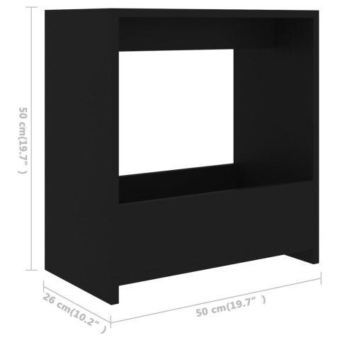  Stolik boczny, czarny, 50x26x50 cm, materiał drewnopochodny