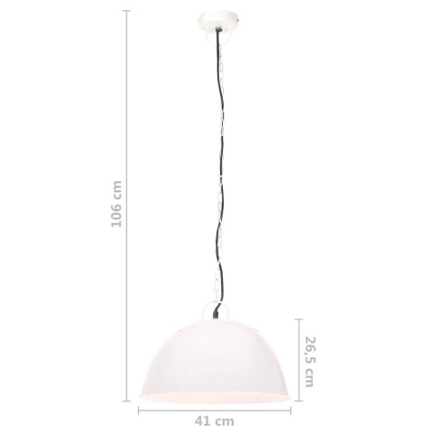  Industrialna lampa wisząca, 25 W, biała, okrągła, 41 cm, E27