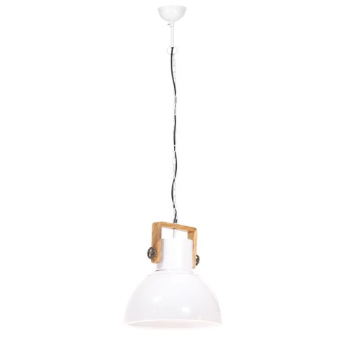  Industrialna lampa wisząca, 25 W, biała, okrągła, 40 cm, E27