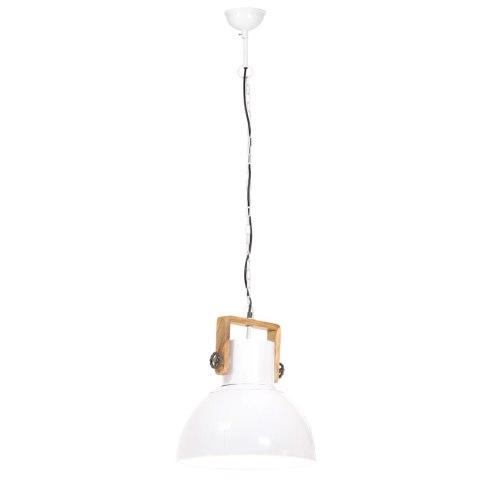  Industrialna lampa wisząca, 25 W, biała, okrągła, 40 cm, E27