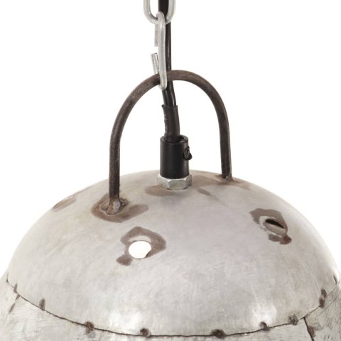  Industrialna lampa wisząca, 25 W, srebrna, okrągła, 32 cm, E27