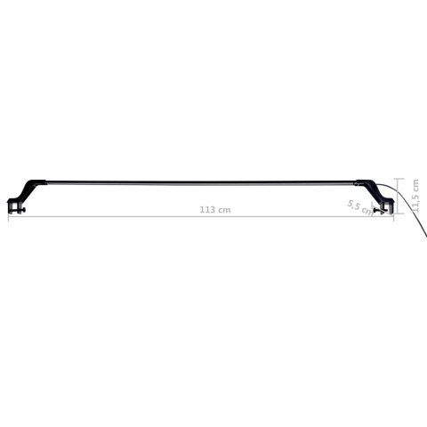  Lampa LED do akwarium, z zaciskami, 115-130 cm, niebiesko-biała