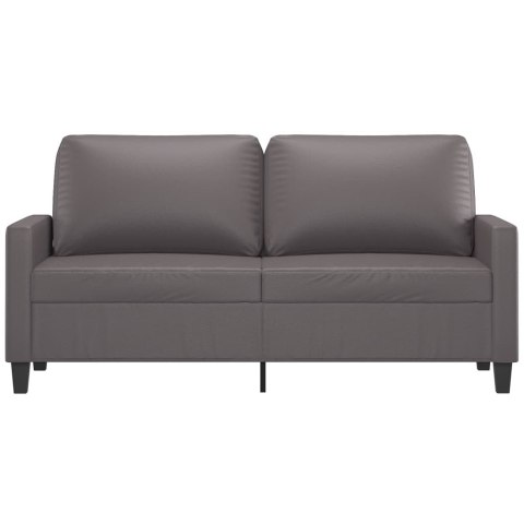  2-osobowa sofa, szary, 140 cm, sztuczna skóra