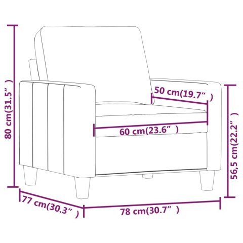  Fotel, winna czerwień, 60 cm, obity sztuczną skórą