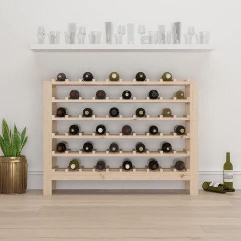  Stojak na wino, 109,5x30x82 cm, lite drewno sosnowe