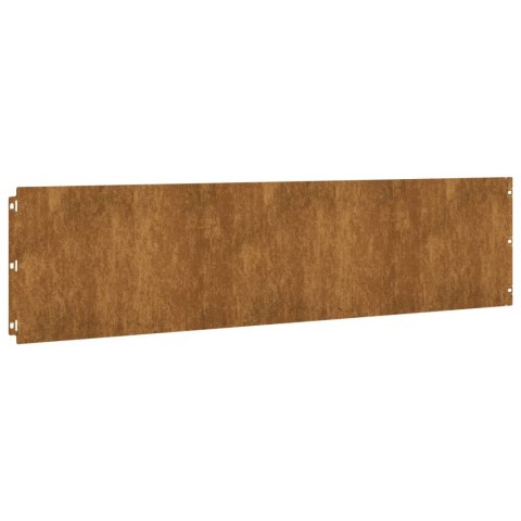  Obrzeża trawnikowe, 10 szt., 25x103 cm, giętkie, stal Corten