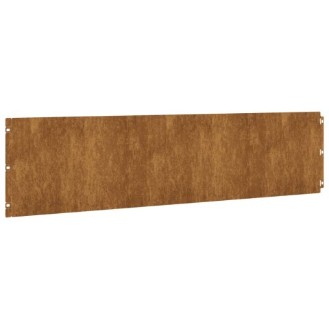  Obrzeża trawnikowe, 10 szt., 25x103 cm, giętkie, stal Corten