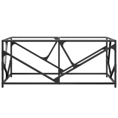  Stolik kawowy ze szklanym blatem, 98,5x50x41 cm, stal