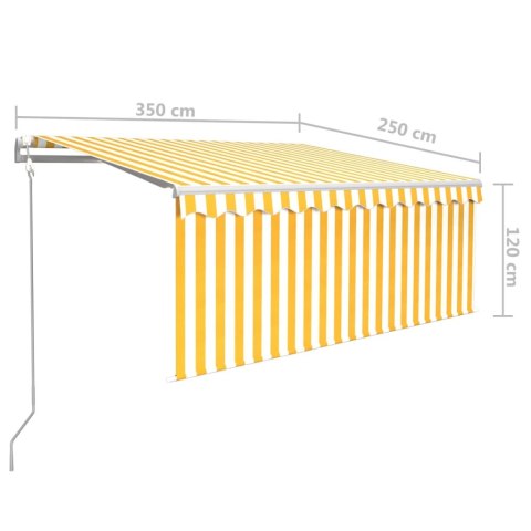  Automatyczna markiza z zasłoną, LED i czujnikiem, 3,5x2,5 m