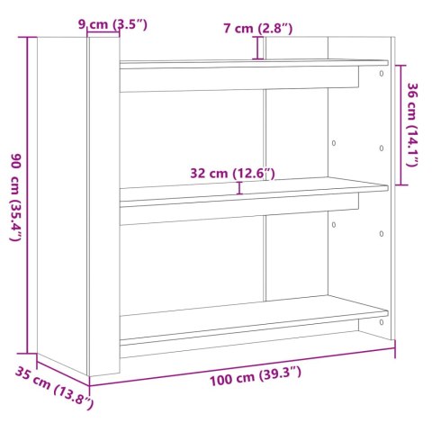  Stolik konsolowy, biały, 100x35x90 cm, materiał drewnopochodny