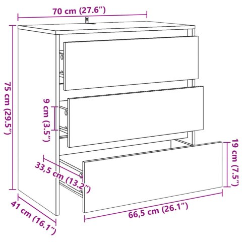  Szafka, stare drewno, 70x41x75 cm, materiał drewnopochodny