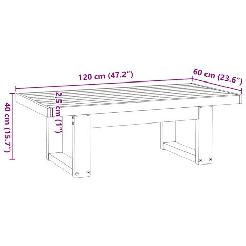  Stolik kawowy, NOAIN, 120x60x40 cm, lite drewno sosnowe