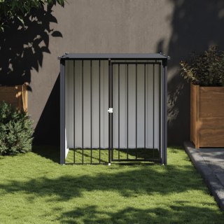  Buda dla psa, z dachem, czarna, 110x103x109 cm, stal