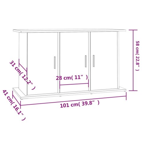  Szafka pod akwarium, biała, 101x41x58 cm