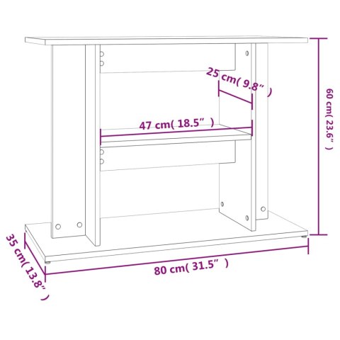  Szafka pod akwarium, biała, 80x35x60 cm