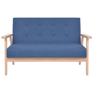  2-osobowa sofa tapicerowana, niebieska