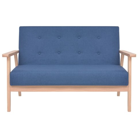  2-osobowa sofa tapicerowana, niebieska