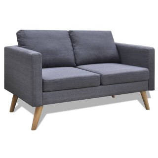  Sofa 2-osobowa, materiałowa, ciemnoszara