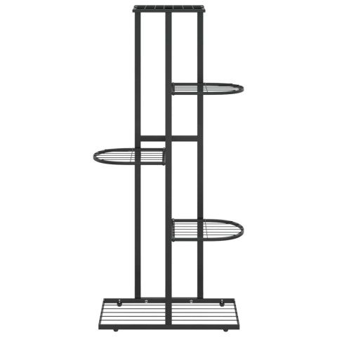  5-poziomowy stojak na kwiaty, 43x22x98 cm, czarny, metalowy