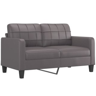  2-osobowa sofa, szary, 140 cm, sztuczna skóra