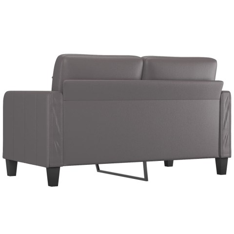  2-osobowa sofa, szary, 140 cm, sztuczna skóra