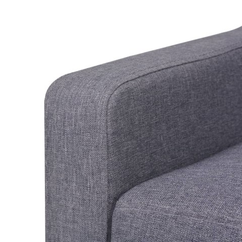  2-osobowa sofa tapicerowana tkaniną, szara