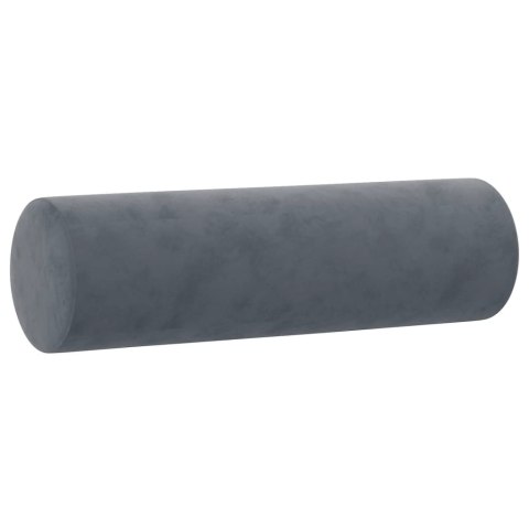  2-osobowa sofa z poduszkami, ciemnoszara, 120 cm, aksamit