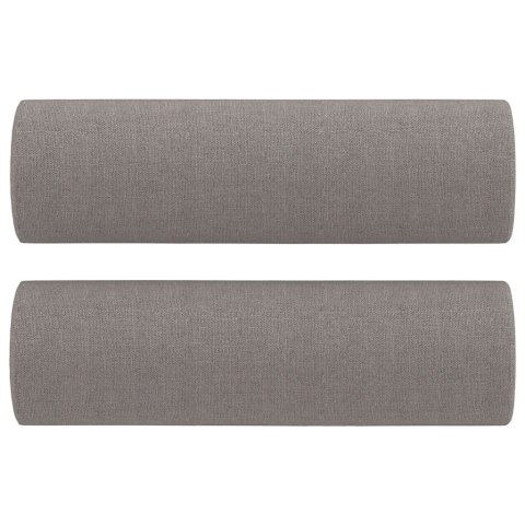  2-osobowa sofa z poduszkami, taupe, 120 cm, tkanina