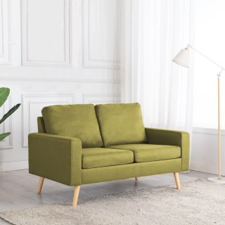  2-osobowa sofa, zielona, tapicerowana tkaniną