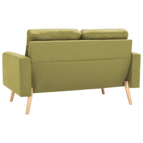  2-osobowa sofa, zielona, tapicerowana tkaniną